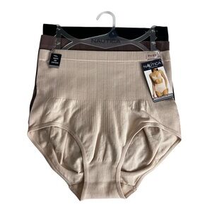 Nautica Women’s Seamless Shaping Brief Sz Large (10/12) Lot/3 Multi Colors